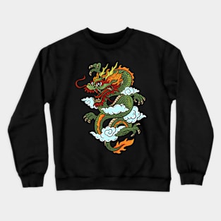 Chibi Dragon: A Cute and Fierce Asian Dragon Crewneck Sweatshirt